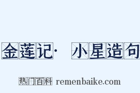 金莲记·小星造句是什么意思的图片
